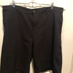 Black Flat front shorts